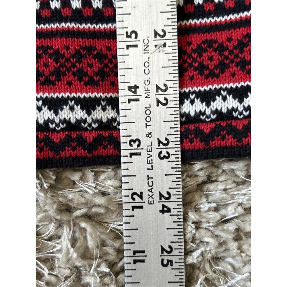 Pendleton Sweater Retro Black/Red/White Knit Cotton Southwestern Aztec Sz M - Picture 10 of 10